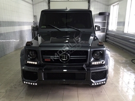 Mercedes-Benz G63 2012 - установка аэродинамического обвеса G700 Widestar от BRABUS.