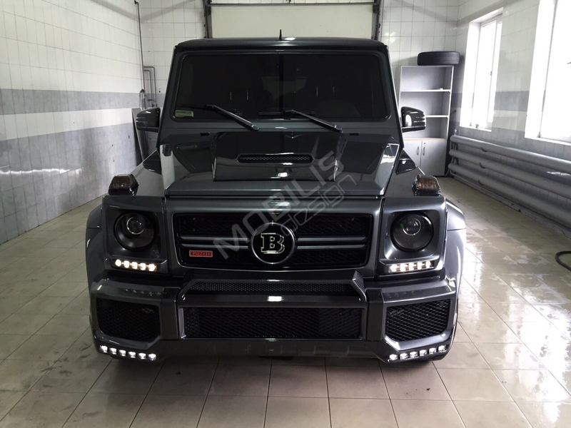 Mercedes-Benz G63 2012 - установка аэродинамического обвеса G700 Widestar от BRABUS.