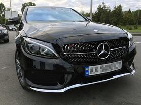 Mercedes-Benz C 250 2016 - установка решетки, спойлера, диффузора и насадок